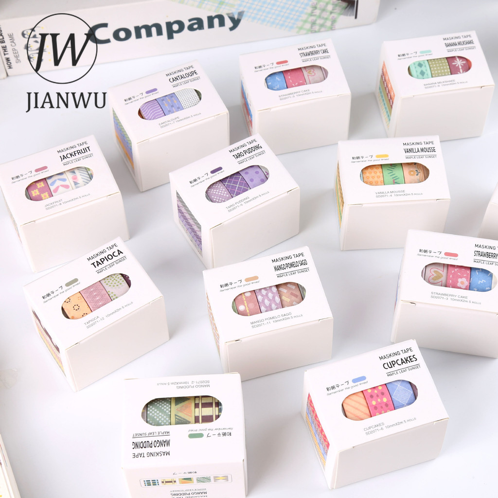 JIANWU 5 ม้วน/เซ็ต Maple Sugar Sunset Series Kawaii รูปที่ 3