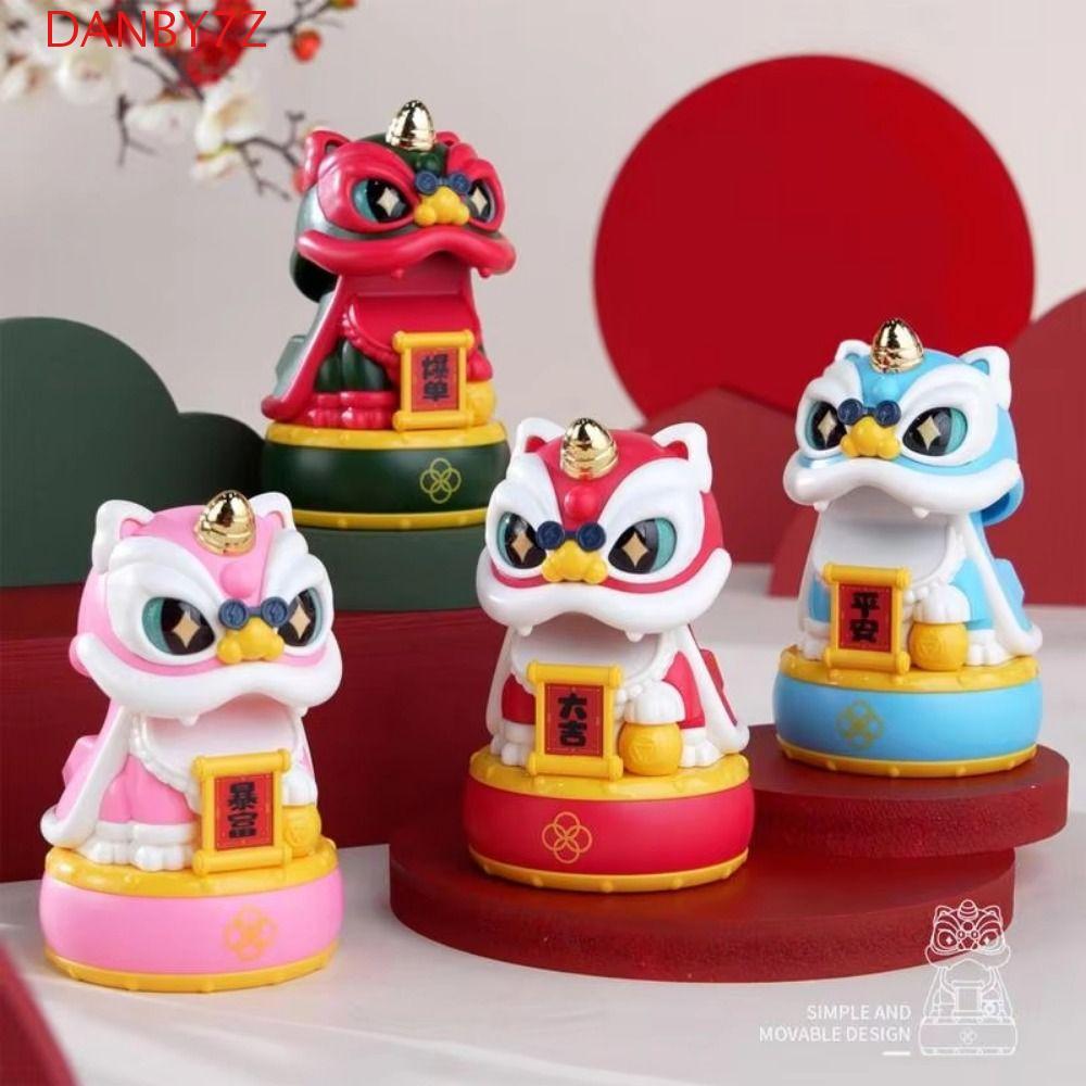 DANBY7Z พลังงานแสงอาทิตย์เต้นรํา Lion ของเล่น,อัตโนมัติ Nodding หัว DIY การ์ดอวยพรเดสก์ท็อป Wake Lio