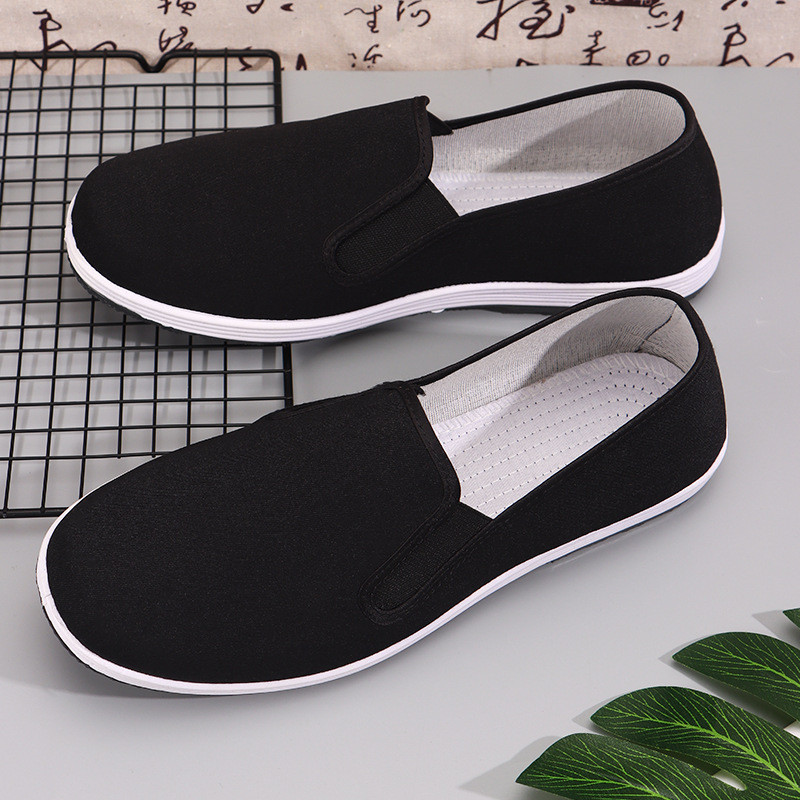 9 ️ ⃣ Selected Center Boxed Old Beijing Cloth Shoes Mens Shoes Casual Eldery Slip-On Driving Work Bl