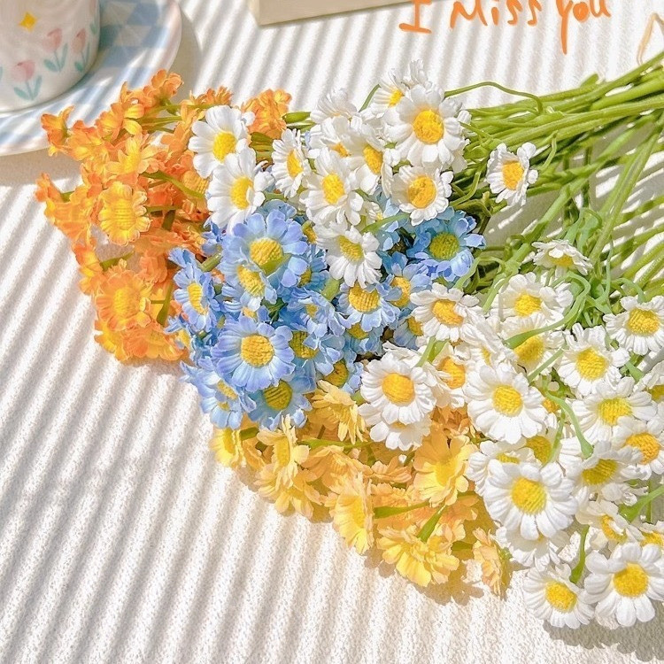 ดอกไม้ปลอม ดอกเดซี่ ดอกคาโมมายด์ เหมือนจริง พร็อพถ่ายรูปสินค้า ถ่ายยังไงก็ละมุน ภาพดูแพง ยอดขายเพิ่ม - รูปที่ 7