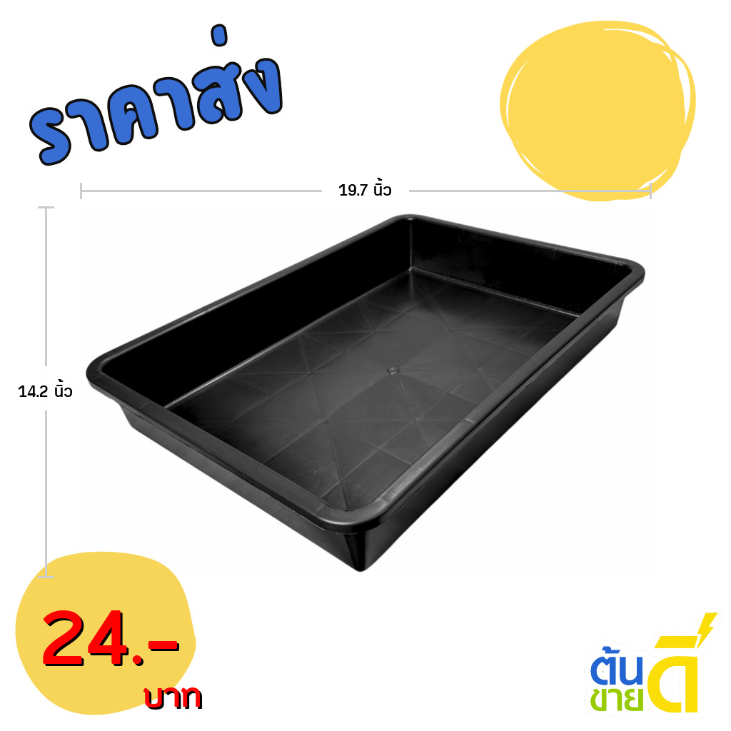 กระถาง ถาดเพาะไดโซะ ใส่กระถางต้นไม้ XL ( รู ) สีดำ ขั้นต่ำ 5 ใบ ชิ้น อัน - รูปที่ 2