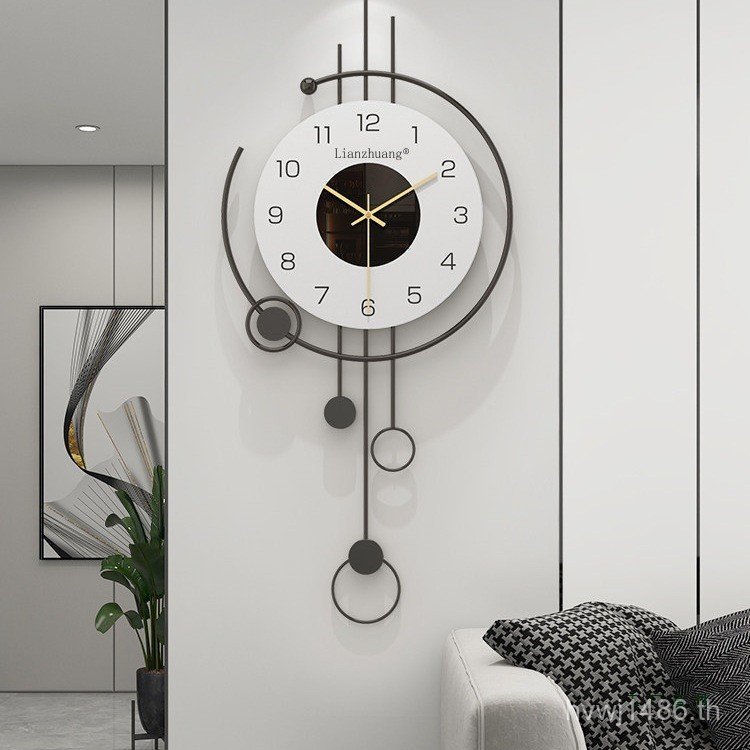 Wall Time-Free ตกแต่งสไตล์ Perforated Wall Clock ห้องรับประทานอาหารสไตล์ใหม่ Creative นาฬิกาแขวนห้อง