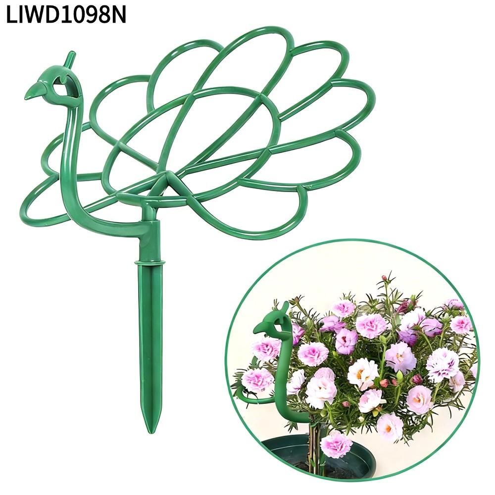Trellis รูปทรงนกยูง, Stick Frame Outdoor Plant Support, Pot Holder Garden Plant Stake Courtyard Flowers LIWD1098N