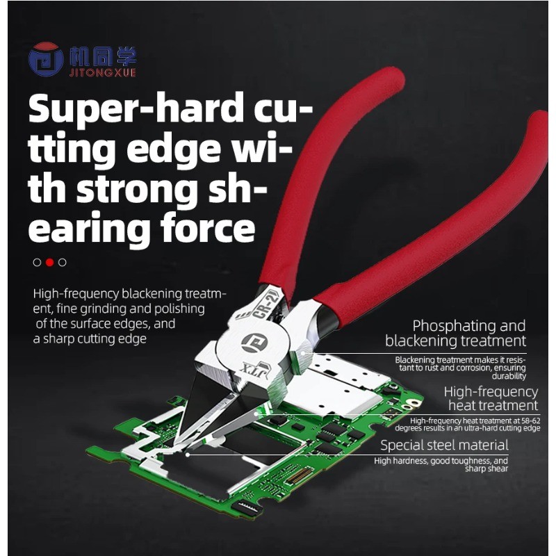 JTX CR-2 Chrome Vanadium Steel Precision Hard Shear คีมเครื่องตัดลวด/Sharp เครื่องตัดสปริงอัตโนมัติสําหรับซ่อมโทรศัพท์มือถือ ราคา ถูกที่สุด ดีลบีเคเค แกลเลอรีภาพที่ 7