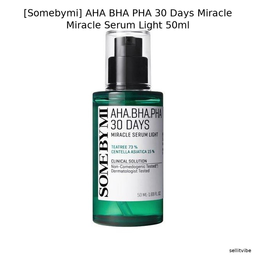 [Somebymi] AHA BHA PHA 30 Days Miracle Miracle Serum Light 50ml / เซรั่มเกาหลี / Miracle Effect / ขอ