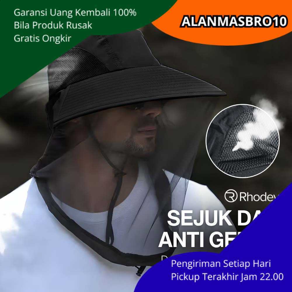 Boonie หมวกป่าป้องกันยุงกลางแจ้งพร้อมพนังคอ ป้องกันใบหน้าและลําคอ วัสดุไนลอนกันน้ํา สวมใส่สบาย เรียบ