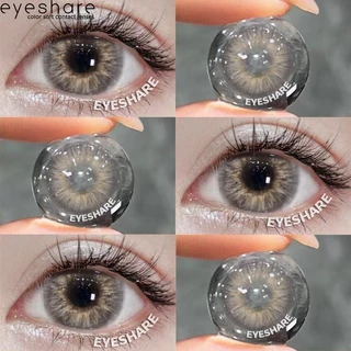 Eyeshare Aurora คอนแทคเลนส์สีอ่อนๆ มีค่าสายตา 0.0~-600 สีน้ำตาล สีดำ เทา ตาตุ๊กตาน่ารัก ลายแฟชั่น