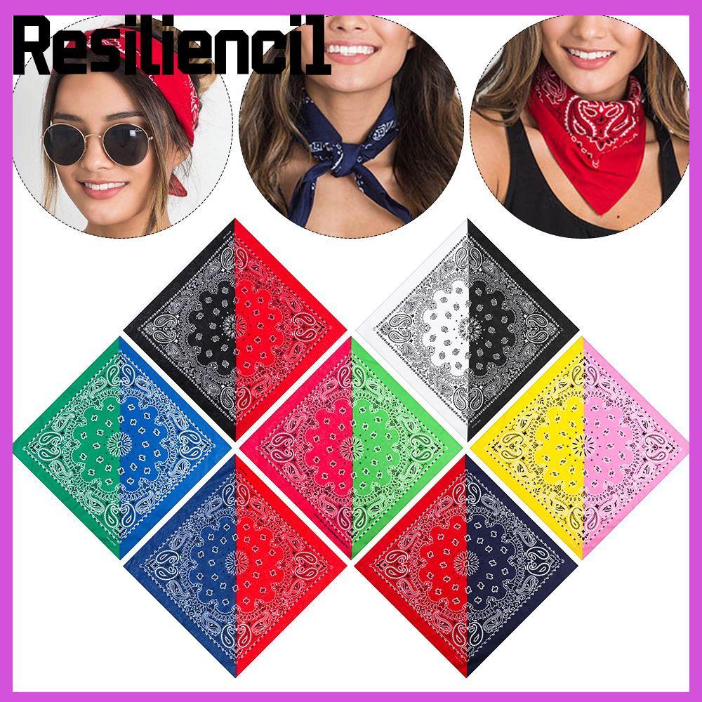 RESILIENCI1 Bohemian Headband ผู้ชายผู้หญิงผ้าฝ้าย Hip-Hop Floral Bandana