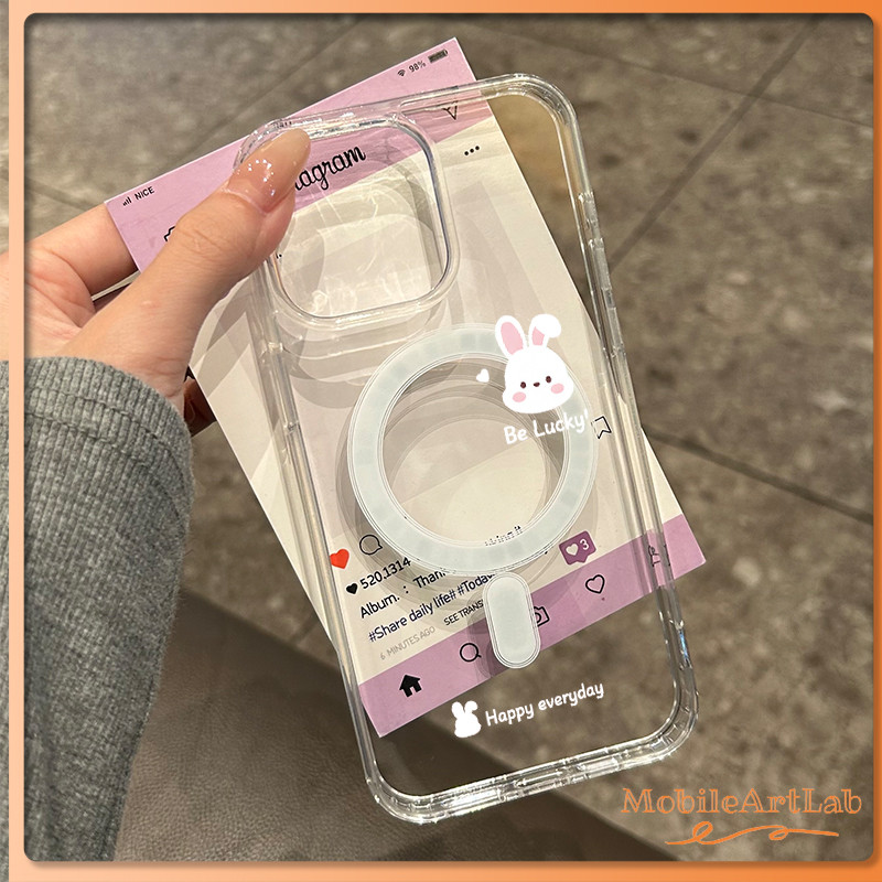 สำหรับ เคสไอโฟน 13 12 11 iPhone 17 16 15 14 PRO MAX 7/8PLUS กระต่าย Be Lucky  แอปเปิ้ลโทรศัพท์ จัดส่งจากประเทศไทย