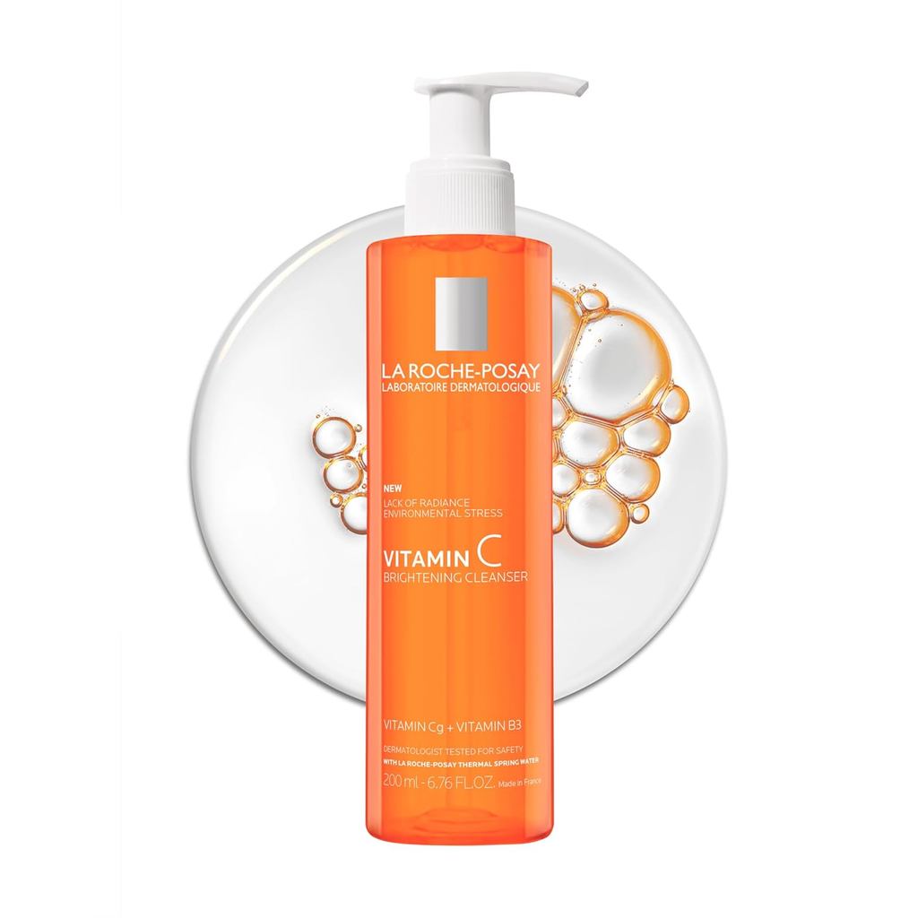 La Roche Posay Vitamin C Brightening Face Wash, Gentle Foaming Facial Cleanser พร้อมวิตามินซีg และวิ