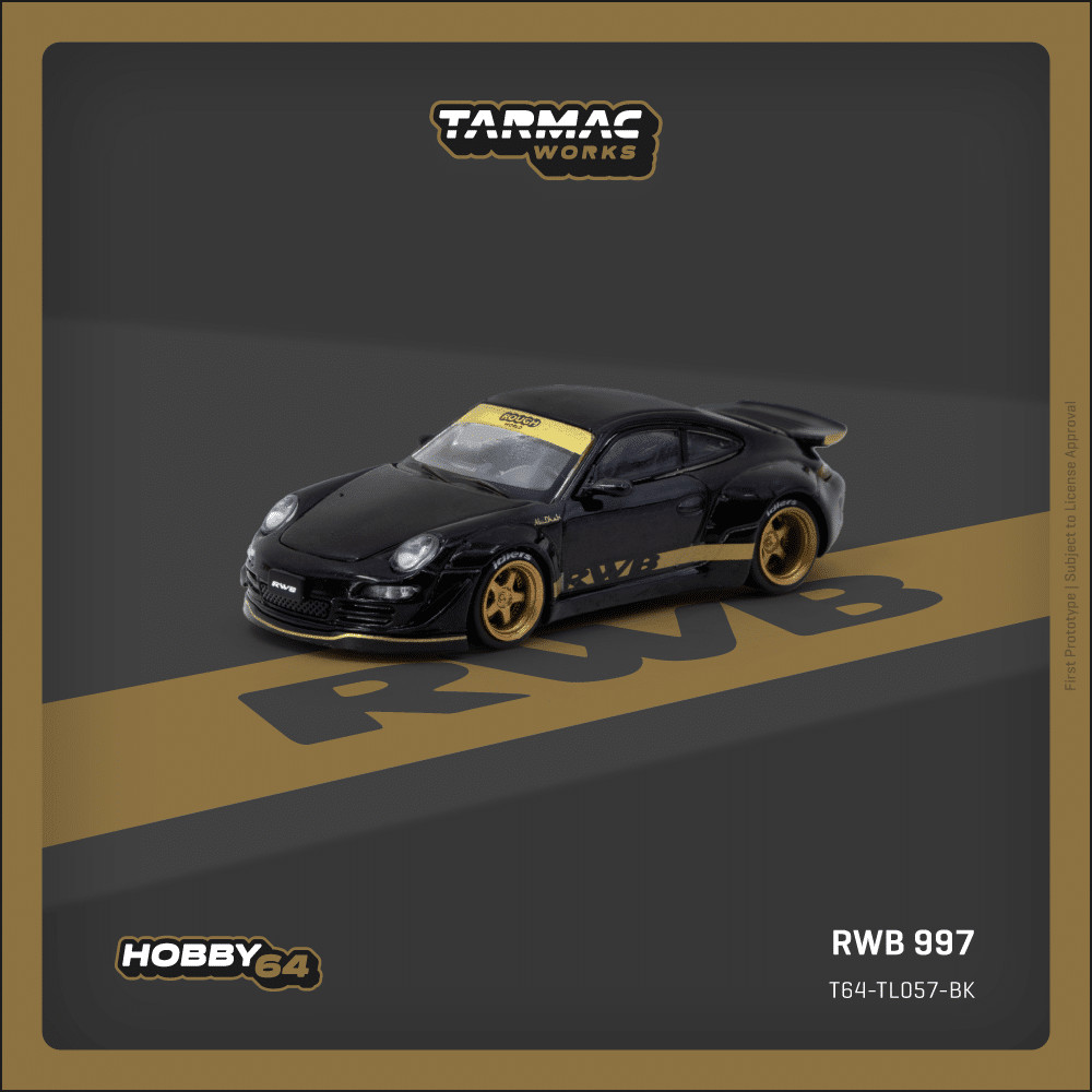 Tarmac Works 1:64 HOBBY64 RWB 997 Black T64-TL057-BK