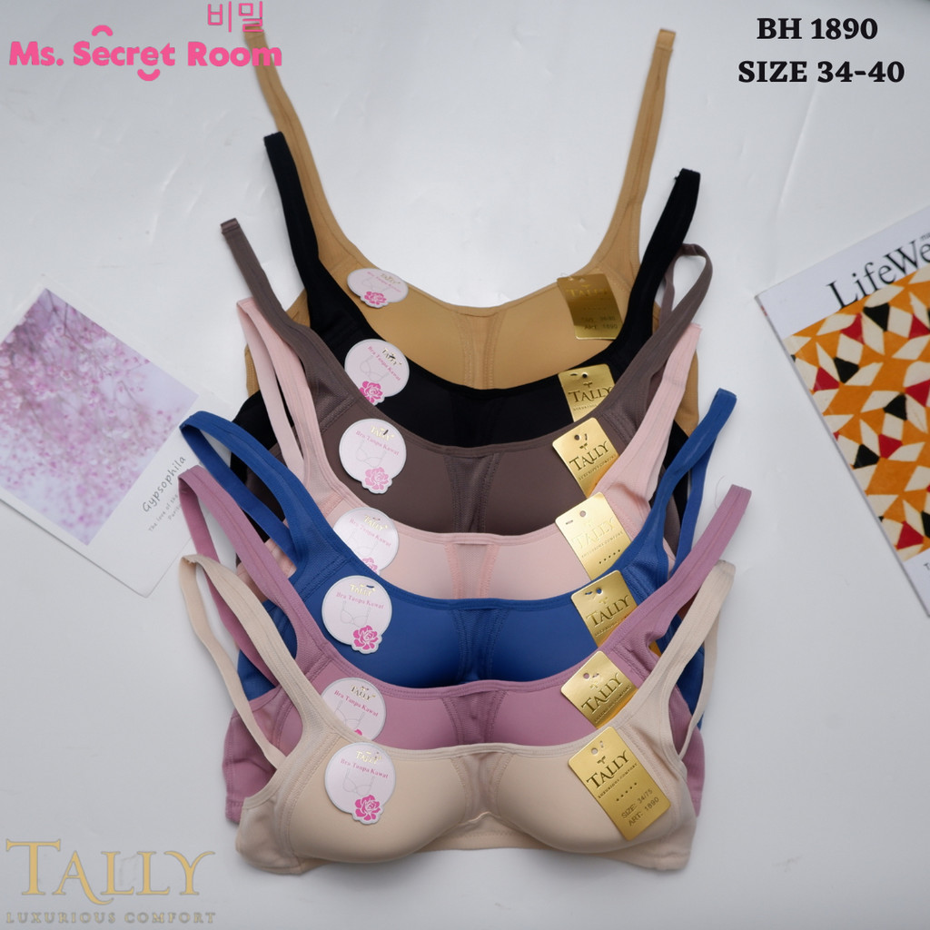 KATUN SALLY BRA BH 1890 I ไร้สาย I THIN โฟม I CUP BI ถ้วยเต็มขนาด 34-40 I HOOK 3 I FINE COTTON MATER