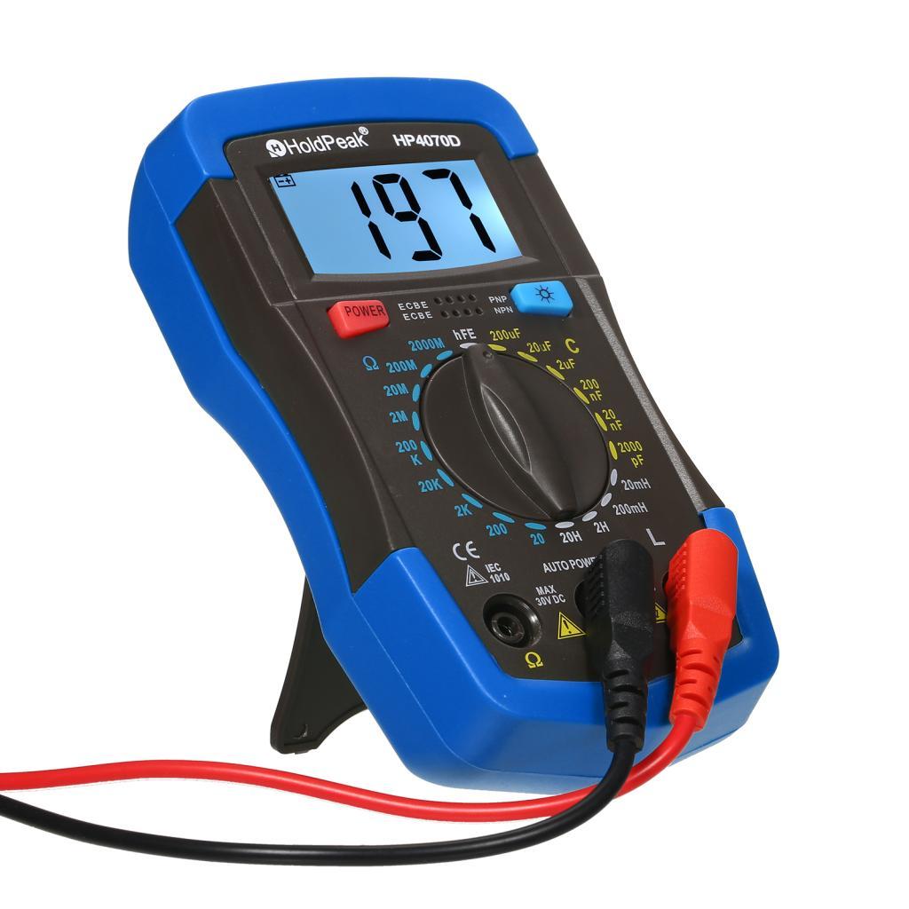 Ujewndju HoldPeak HP4070D Mini Digital Multimeter Resistance Capacitance Inductionance ทรานซิสเตอร์ 