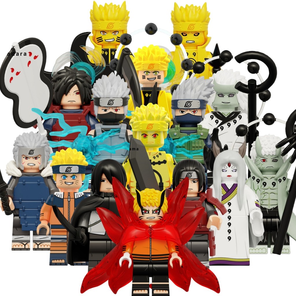 Naruto Action Figure Uzumaki Naruto Senju Hashirama Uzumaki Naruto Uchiha Obito ของเล่นคอลเลกชันบล็อ