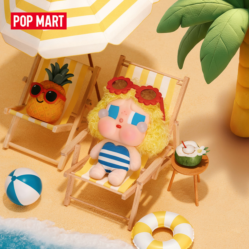 POP MART CRYBABY Vacation Mode On Series -Vinyl Plush Pendant Blind Box Action Toys Figure Birthday Gift Kid Toy Collectable Plushies