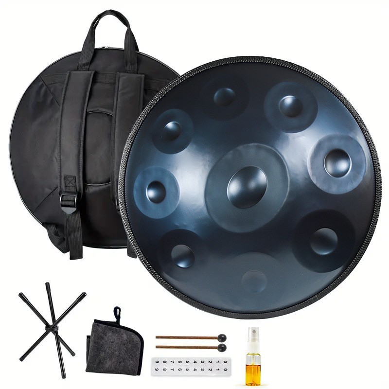 Handpan กลอง G ปรับ handpan 60 ซม. 9 โทน 440hz เริ่มต้น Professional handpan Healing Percussion เครื