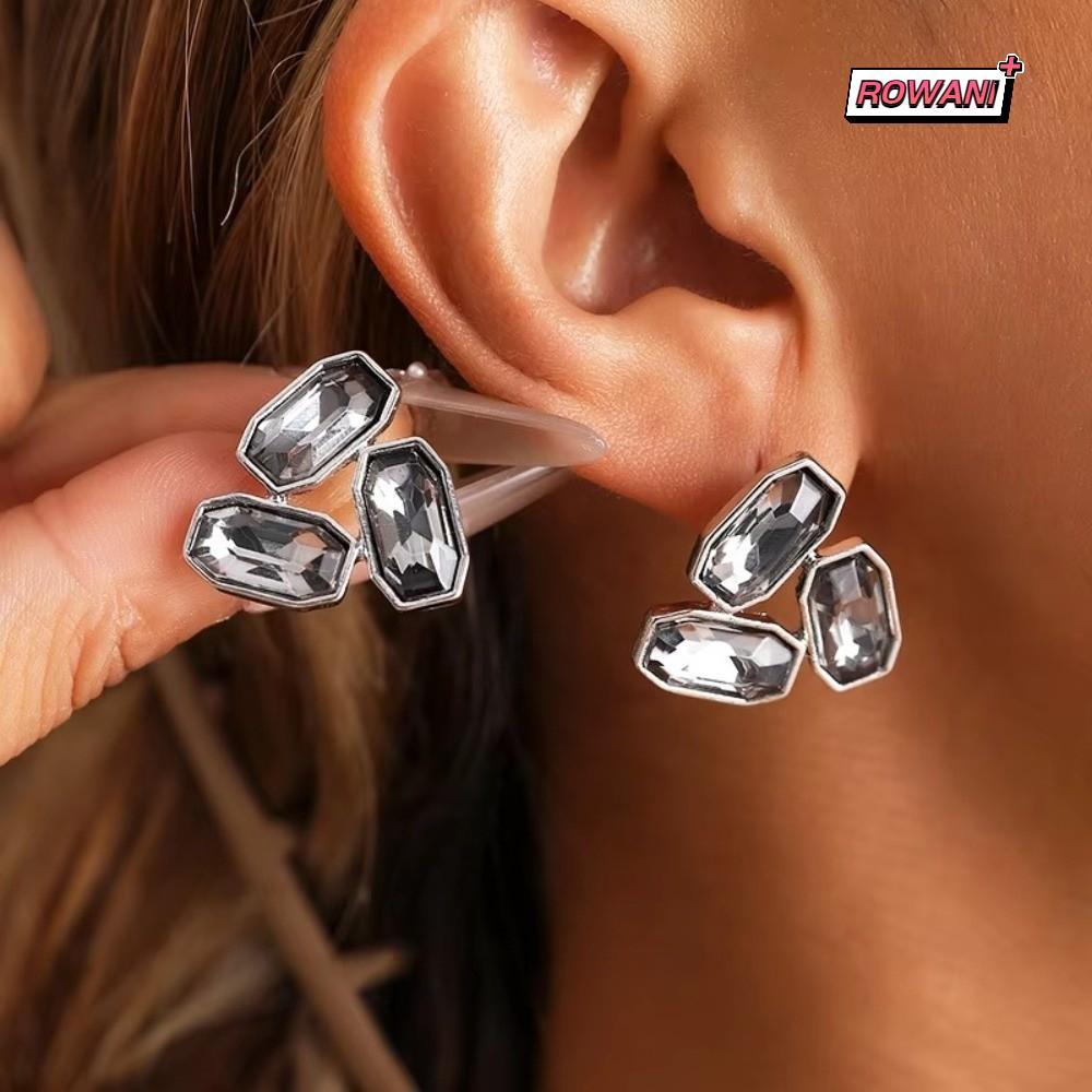 ROWAN1 ต่างหูคริสตัลชาร์มสีเทา, Ellipse