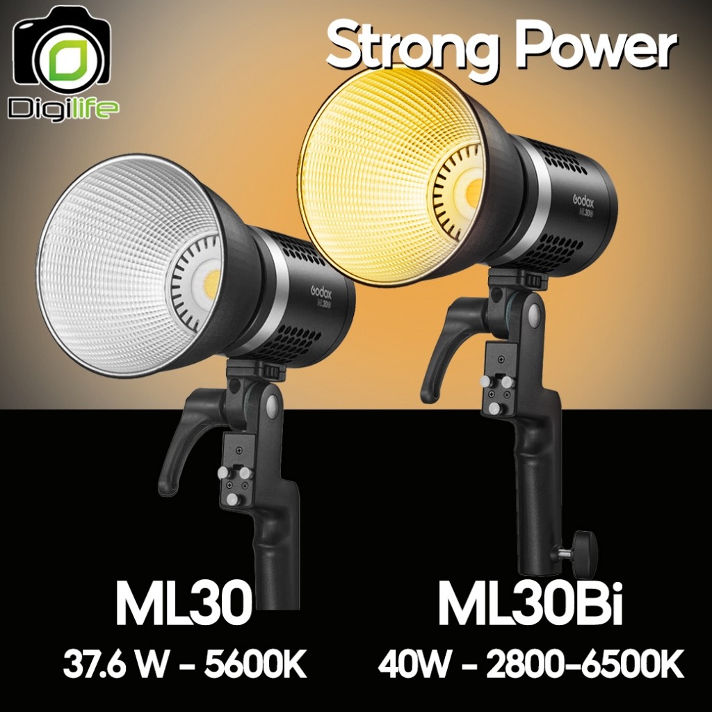 Godox LED ML30, ML30Bi ( 37.6W, 40W ) Portable - Godox Mount ( ML-GB, BC60 ) / Digilife Thailand