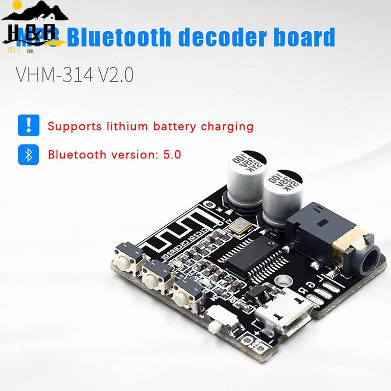 H & B 1PC DIY BT บอร์ดรับสัญญาณเสียง BT 4.1 / 5.0 MP3 Lossless ถอดรหัสโมดูลเพลงสเตอริโอไร้สาย DC3.7-