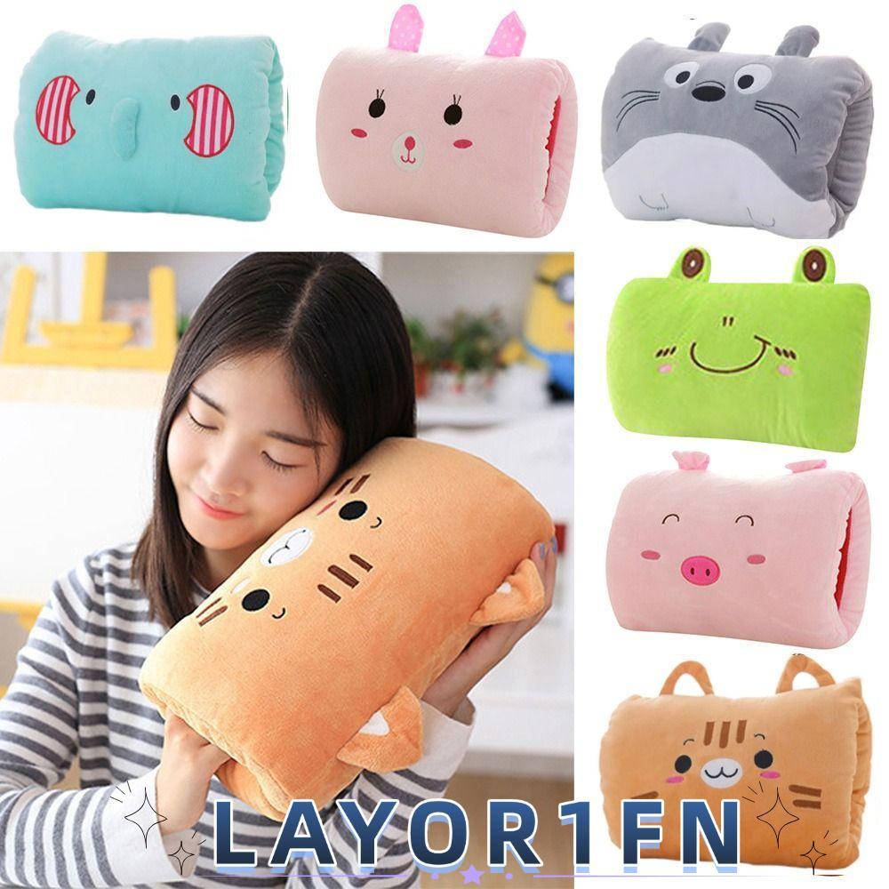 LAYOR1FN ถุงมืออุ่นมือ, PP Cotton Animal หมอนตุ๊กตาเด็ก, ของเล่นน่ารักตุ๊กตาการ์ตูน Nap หมอนหมอนอิงเ