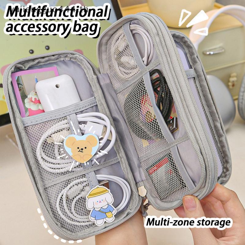 # yuyu # กระเป๋าเก็บสาย USB Travel กระเป๋าเก็บของอเนกประสงค์แบบพกพาสําหรับเครื่องชาร์จและโทรศัพท์มือ