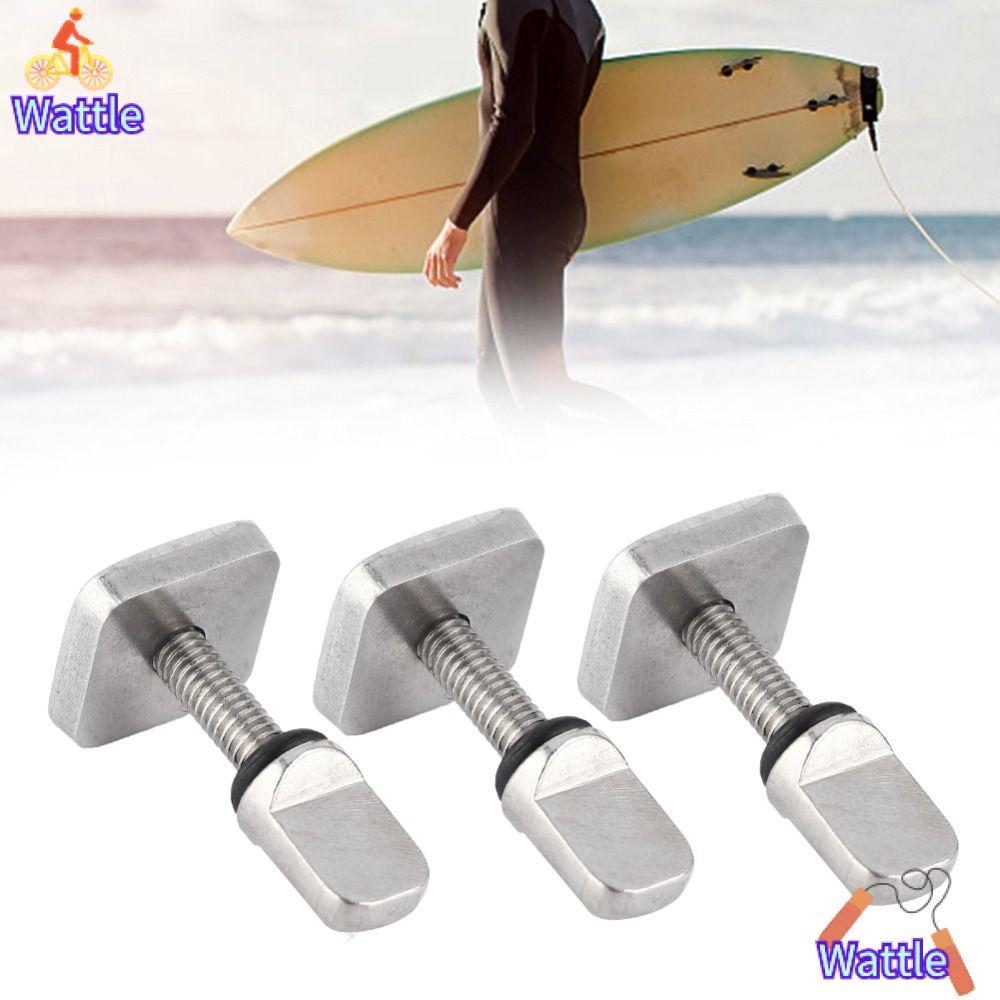WATTLE สกรูล็อกฟินกระดานโต้คลื่น สแตนเลสสตีล M4x19 มม., เปลี่ยนได้ง่าย สำหรับกระดาน SUP และกระดานโต้