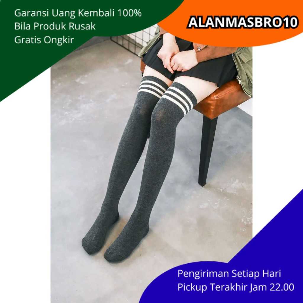 KATUN ถุงเท้ายาวถึงเข่าของผู้หญิงทุกขนาดนุ่มสบายผ้าฝ้ายคุณภาพสวมใส่ทุกวันคอสเพลย์อะนิเมะมีสไตล์ล่าสุ