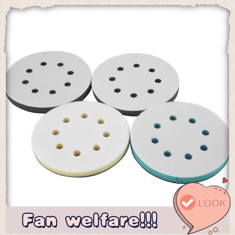 4 แพ็คแผ่นขัดโฟมสําหรับ Orbital Sander, 5 นิ้ว 8 หลุม Orbital Sander Surfprep แผ่นโฟม