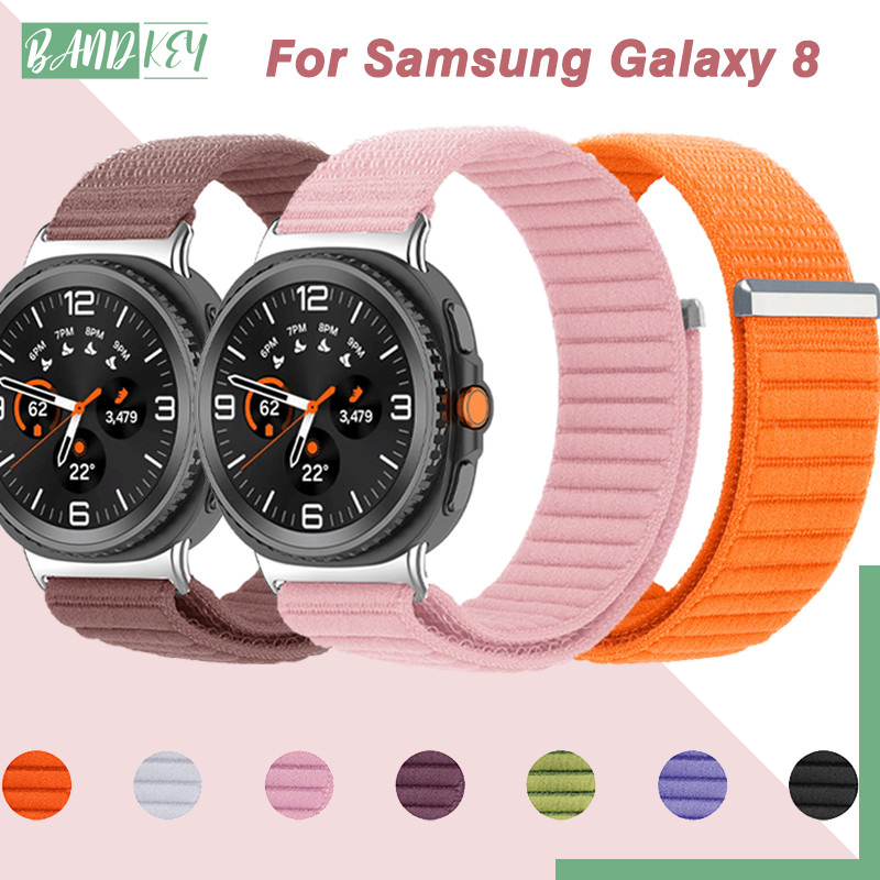 สายไนลอนกีฬาอ่อน for Samsung Galaxy Watch 9 8 40mm 44mm Classic 47mm 46mm สายรัดข้อมือแบบปรับได้ อุปกรณ์เสริม