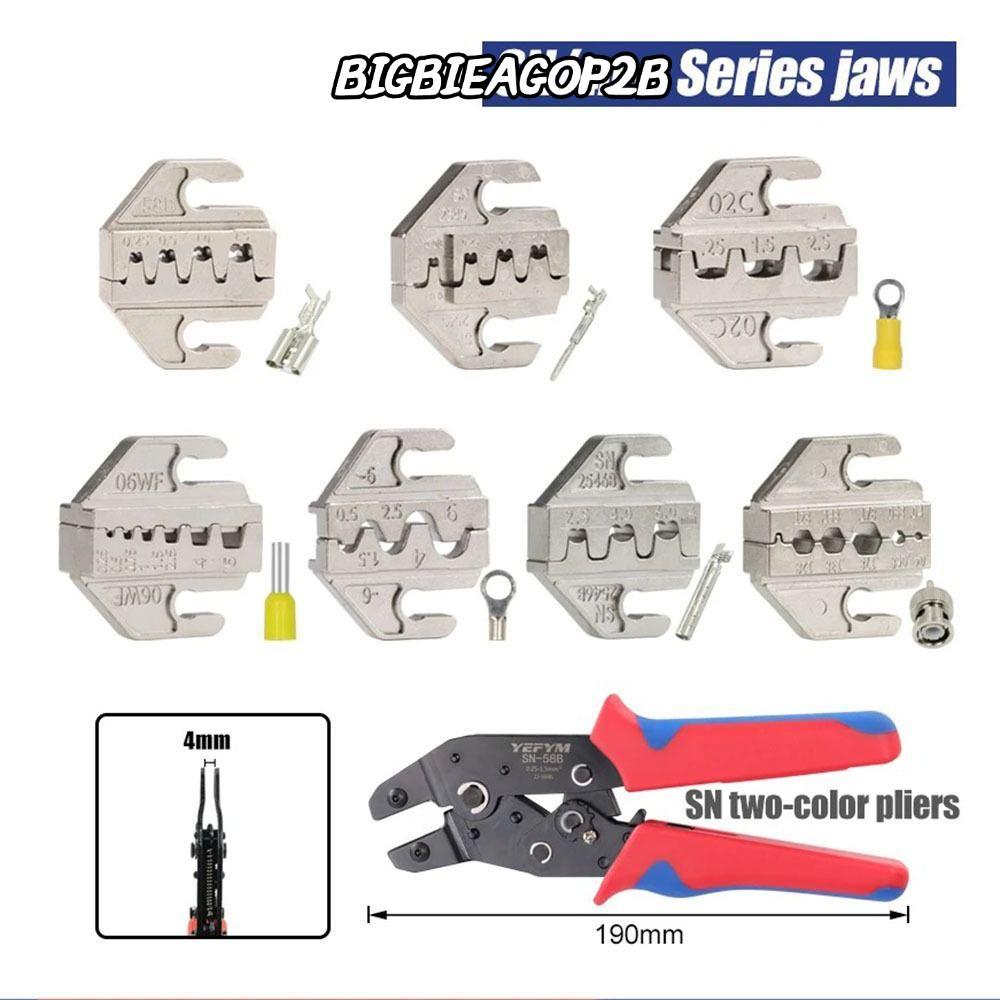 BIGBAEAKOP2B CRIMPING คีมขากรรไกร,กว้าง 4 มม.SN-2546B 02C SN CRIMPING คีม Jaw, 06WF 2549 03H โลหะผสม