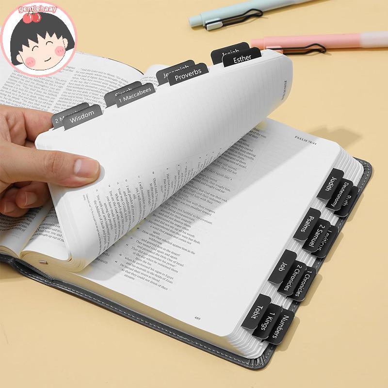 Gent Bible Tabs,75 แท็บ,สีสัน,แท็บพระคัมภีร์สําหรับผู้หญิงและผู้ชาย,แท็บพระคัมภีร์สําหรับศึกษา,แท็บด