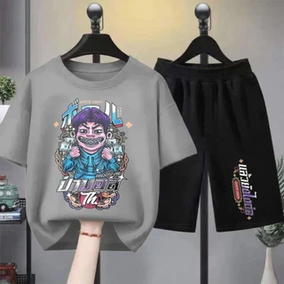 【จัดส่งจากประเทศไทย】 เซ็ตชุดเด็ก เสื้อ+กางเกง ชุดสองชิ้น เสื้อยืดเด็ก คอตตอน เสื้อยืดเด็ก คอตตอน ชุดสูทเด็กผู้ชาย ชุดลำล