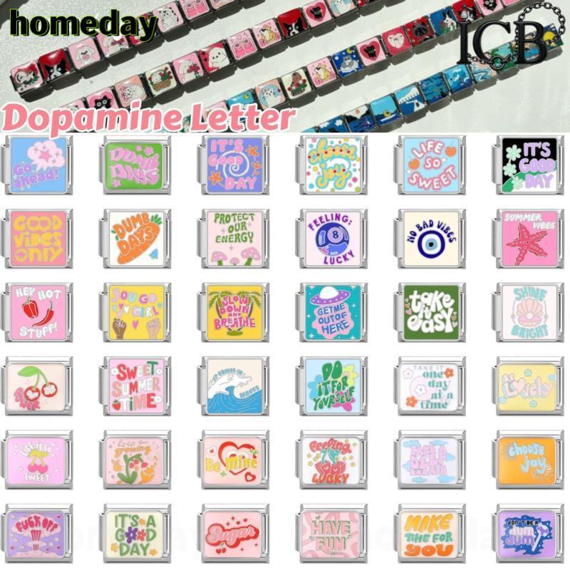 ยอดนิยมรักสีชมพูการ์ตูนแมวอิตาเลี่ยน Charm Links Fit 9 มม.สร้อยข้อมือสแตนเลสทําเครื่องประดับ