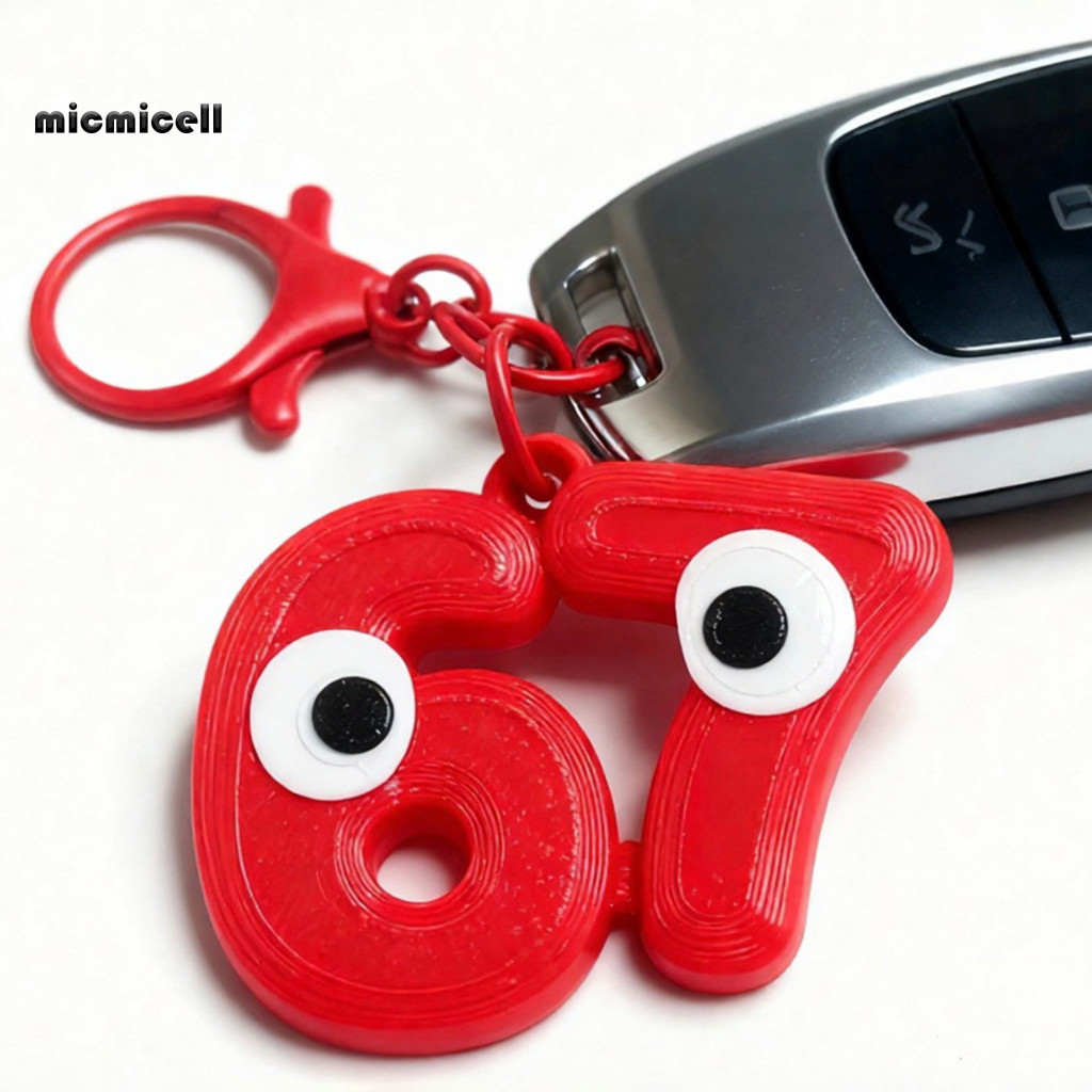 MIC_ Statement Key Ring Joke พวงกุญแจของขวัญพวงกุญแจตลก 67 Meme Joke พวงกุญแจพร้อมตัวอักษรแหวนโลหะทน