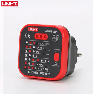 UNI-T UT07B-EU (แท้ ส่งจากไทย)เครื่องทดสอบซ็อกเก็ตไฟฟ้า ทดสอบการรั่วไหลของ RCD