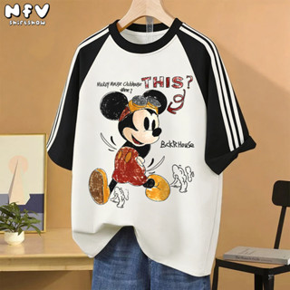 【จัดส่งตลอด 24 ชั่วโมง】NFV สไตล์เกาหลี🌟เสื้อยืด Mickey Mouse…