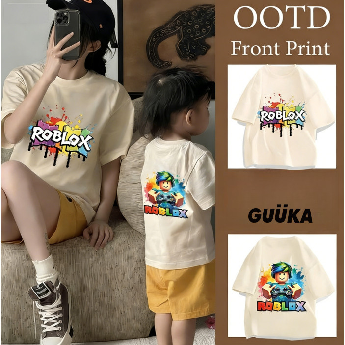 GUUKA Baju ชุดครอบครัวเสื้อยืดออกแบบ Roblox Seresa สําหรับสวมใส่ทุกวัน & Raya
