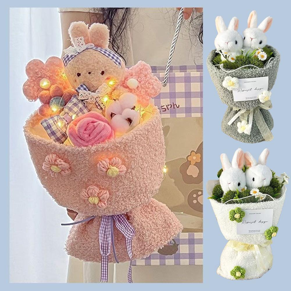 ช่อดอกไม้ตุ๊กตานิรันดร์ Never Withers For Her, Valentines Day & Birthday Present In U6q1