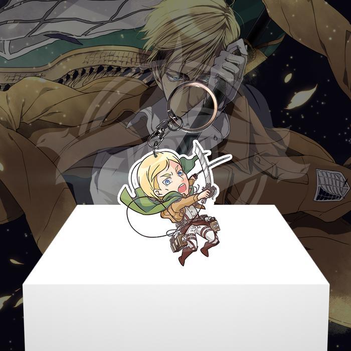 Gantungan Kunci อะนิเมะโจมตีบน Titan | Shingeki no Kyojin Erwin Smith - Ganci Akrilk - พวงกุญแจอะคริ