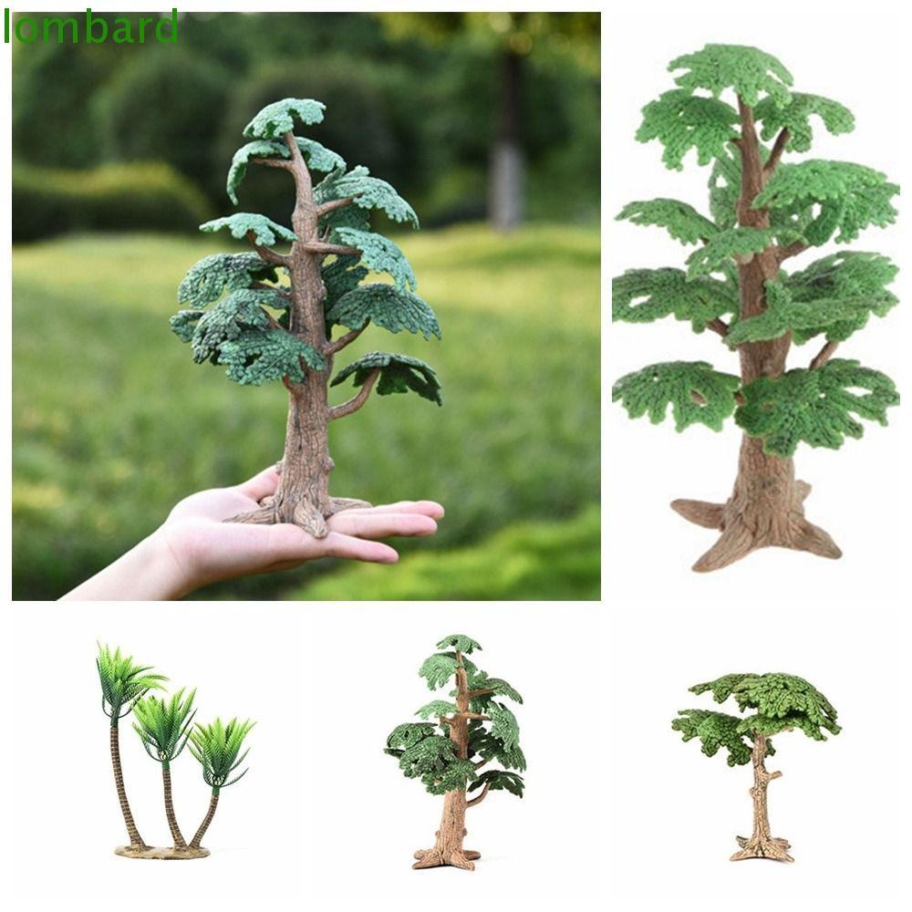 LOMBARD จําลอง Cypress, พลาสติก Mini Coconut Tree, DIY Pine Trees Vivid Cypress ภูมิทัศน์ต้นไม้สวน