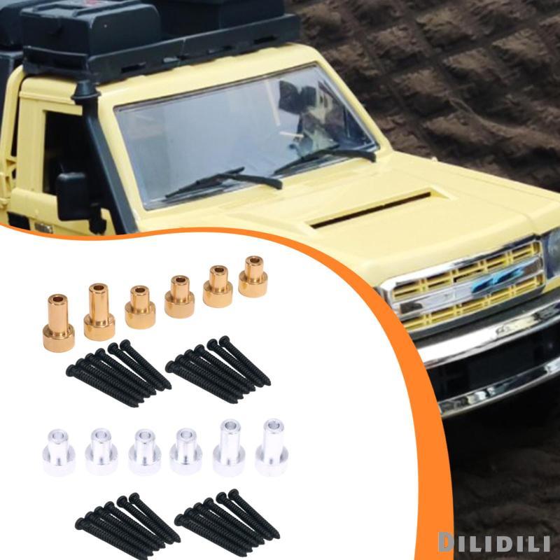 [Dilidili] 6 ชิ้น RC รถเปลือกคอลัมน์ความสูงสกรูสีดํารวม Body Posts SHELL ผู้ถือคอลัมน์เปลี่ยนชิ้นส่ว