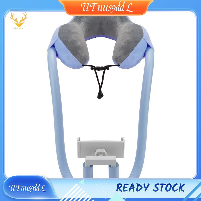 [UTnus9ddL] 1ชิ้นโทรศัพท์หมอนรองคอหมอนรูปตัวยูเชือกแขวนคอวงเล็บคอสําหรับเครื่องบินเดินทางปรับขาตั้งโ