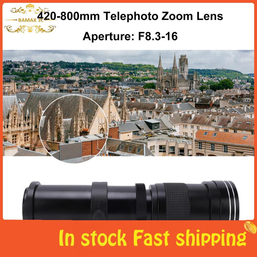 Bamaxis Bamaxis 420-800 มม.F8.3-16 เลนส์ซูมเทเลโฟโต้แบบแมนนวล RF Mount สำหรับ RP/ R3/ R5/ R5 C/ R6/ 
