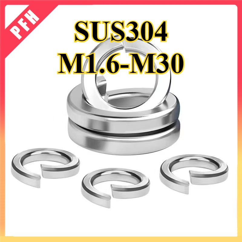 แหวนรอง, แหวนรองสกรู ,304 แหวนสปริงสแตนเลส M1.6/M2/M2.5/M3-M30（ZH-PFH1）