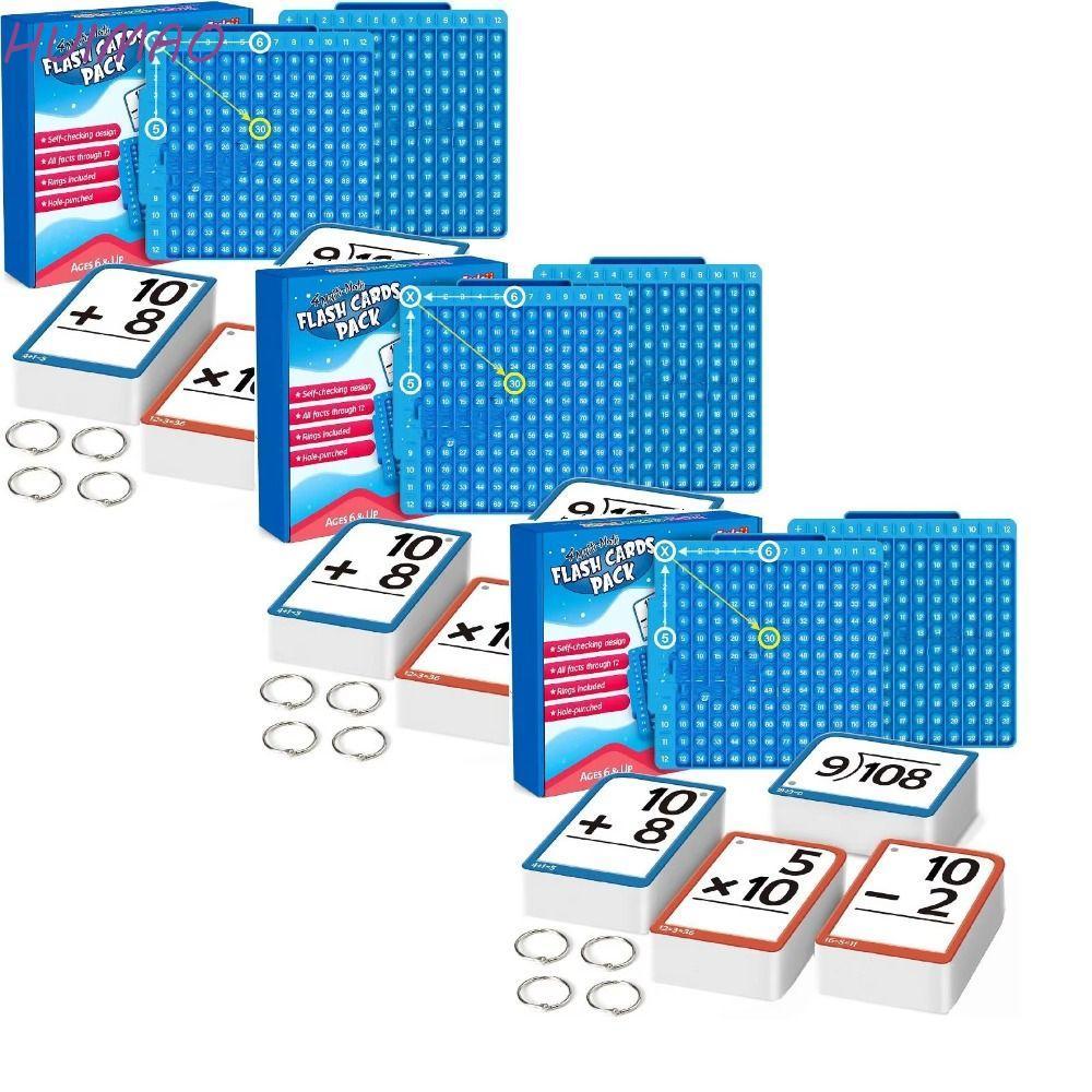 HUIMAO Multiplication แฟลชการ์ด, เกมบล็อก IQ เกมคณิตศาสตร์ Board Fidget ของเล่น, การศึกษาเบื้องต้นคณ