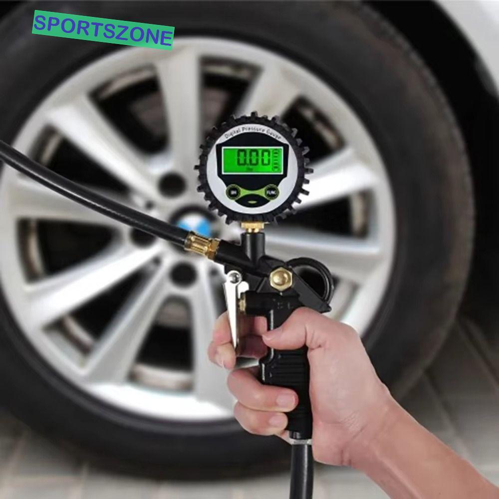 SPORTSZONE เครื่องวัดความดันลมยาง, 75Psi Range 200 Psi ความจุเครื่องวัดยาง,โลหะ Manometer อัตโนมัติ 