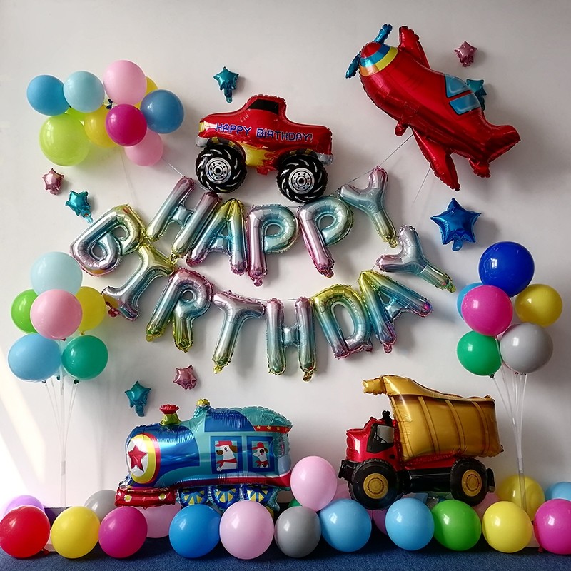 🇹🇭ลูกโป่งฟอยล์ ลูกโป่ง​วันเกิด HAPPY BIRTHDAY​ รถ (EZH)​