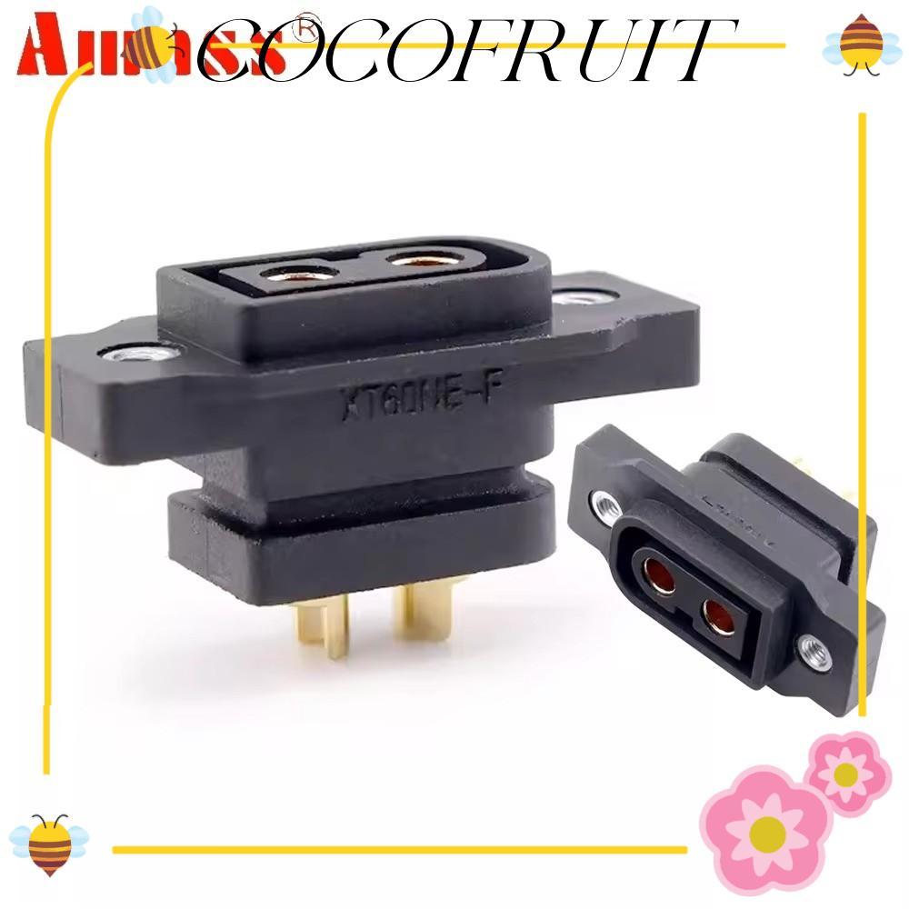 COCOFRUIT 5 ชิ้น XT60NE-F ปลั๊ก, DC500V สีดําสีเหลือง XT90NE-F Connector, Gold Plated 3.5 มิลลิเมตร/