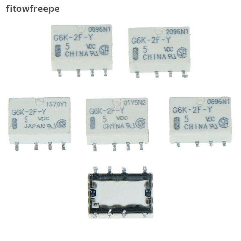 FOFREE 5 ชิ้น dc 5v smd g6k-2f-y สัญญาณรีเลย์ 8pin สําหรับ omron รีเลย์ DDC