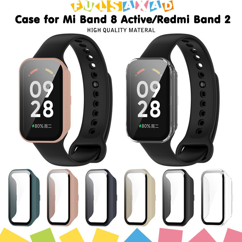 PC กรณีนาฬิกา for Xiaomi Smart Band 8 Active อุปกรณ์ปกป้องกันกระแทกหน้าจอ อุปกรณ์เสริม for MiBand Redmi Band 2